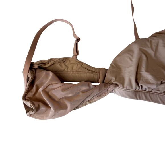 SKIMS Fits Everybody Triangle Bralette Women's Size XL Beige - Picture 3 of 5